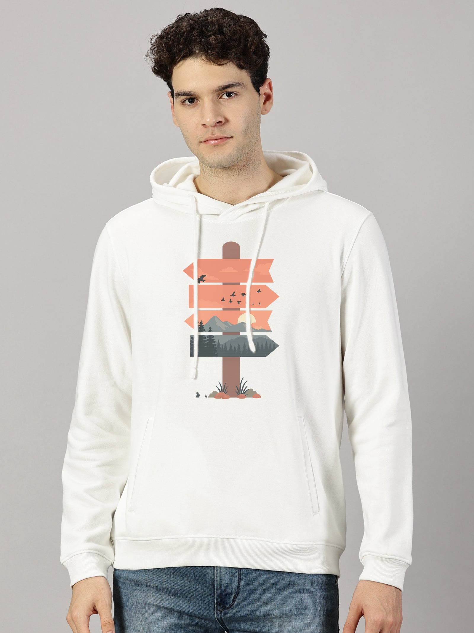 Sweatshirt : Nature Board Printed Full sleeve  Hoodie