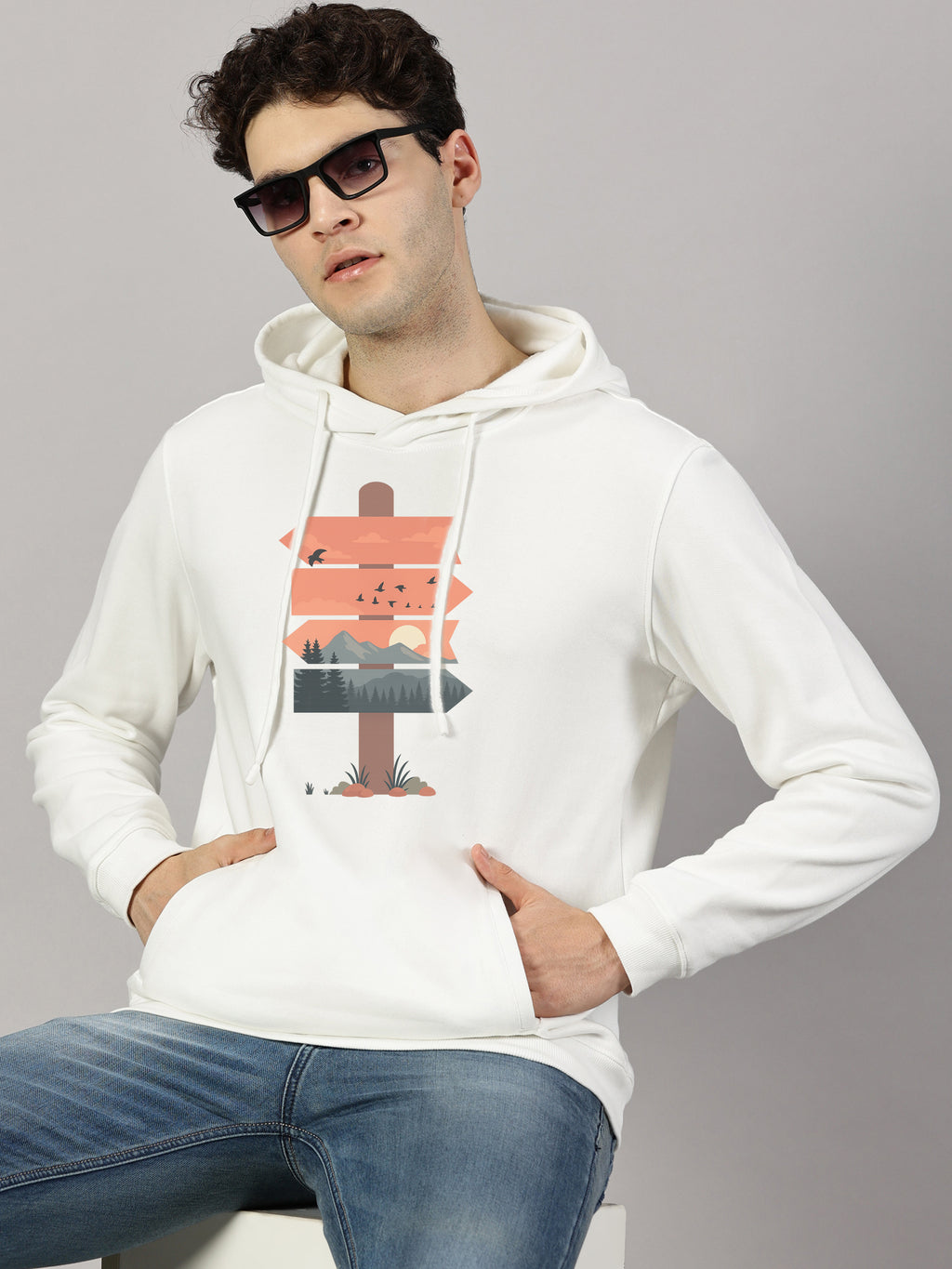 Sweatshirt : Nature Board Printed Full sleeve  Hoodie