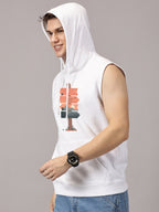 Sweatshirt :: Nature Board Printed Sleeveless Hoodie