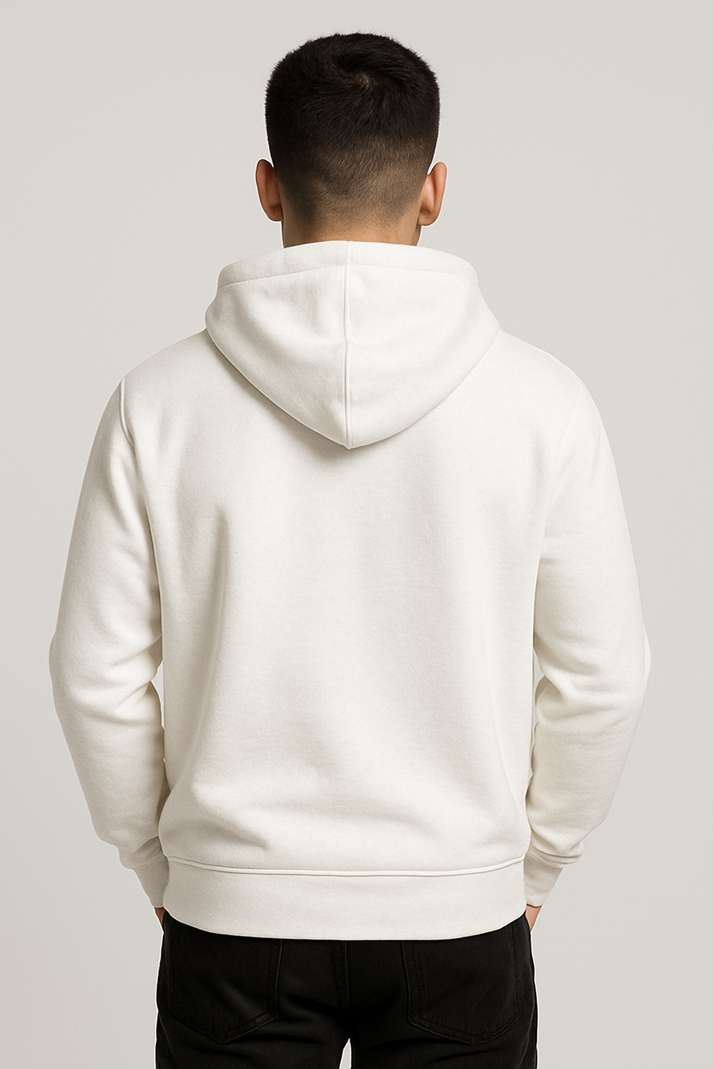 Sweatshirt : Leon Stamp Printed Kangaroo pocket Hoodie
