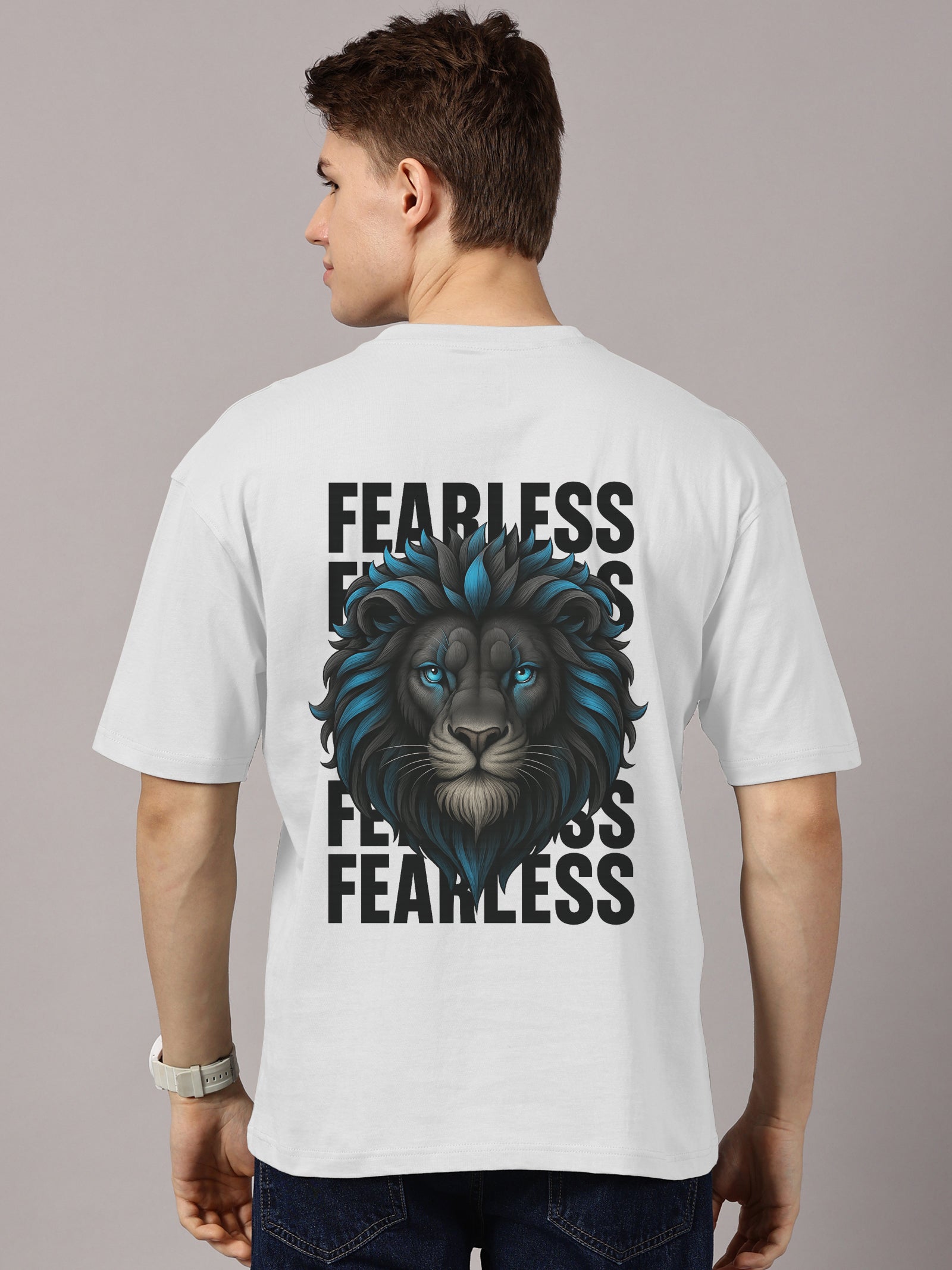 Oversized : Fearless Printed T-Shirt