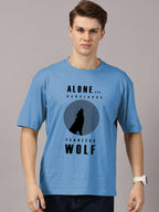 Oversized : Wolf Printed T-Shirt