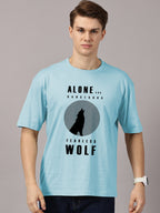 Oversized : Wolf Printed T-Shirt