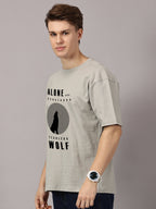 Oversized : Wolf Printed T-Shirt