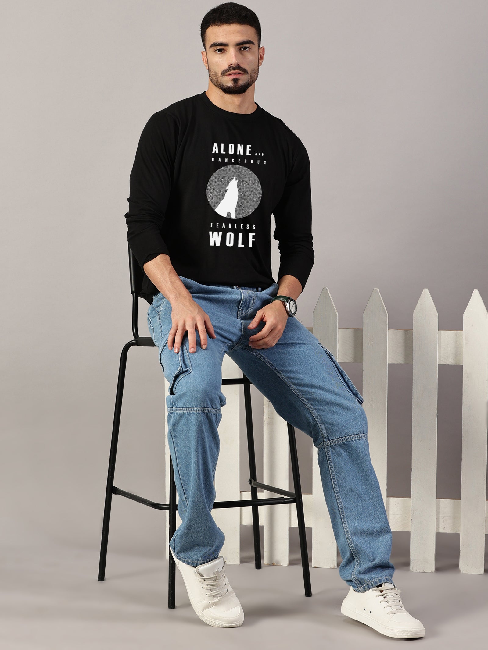 Basics : Wolf Printed T-Shirts