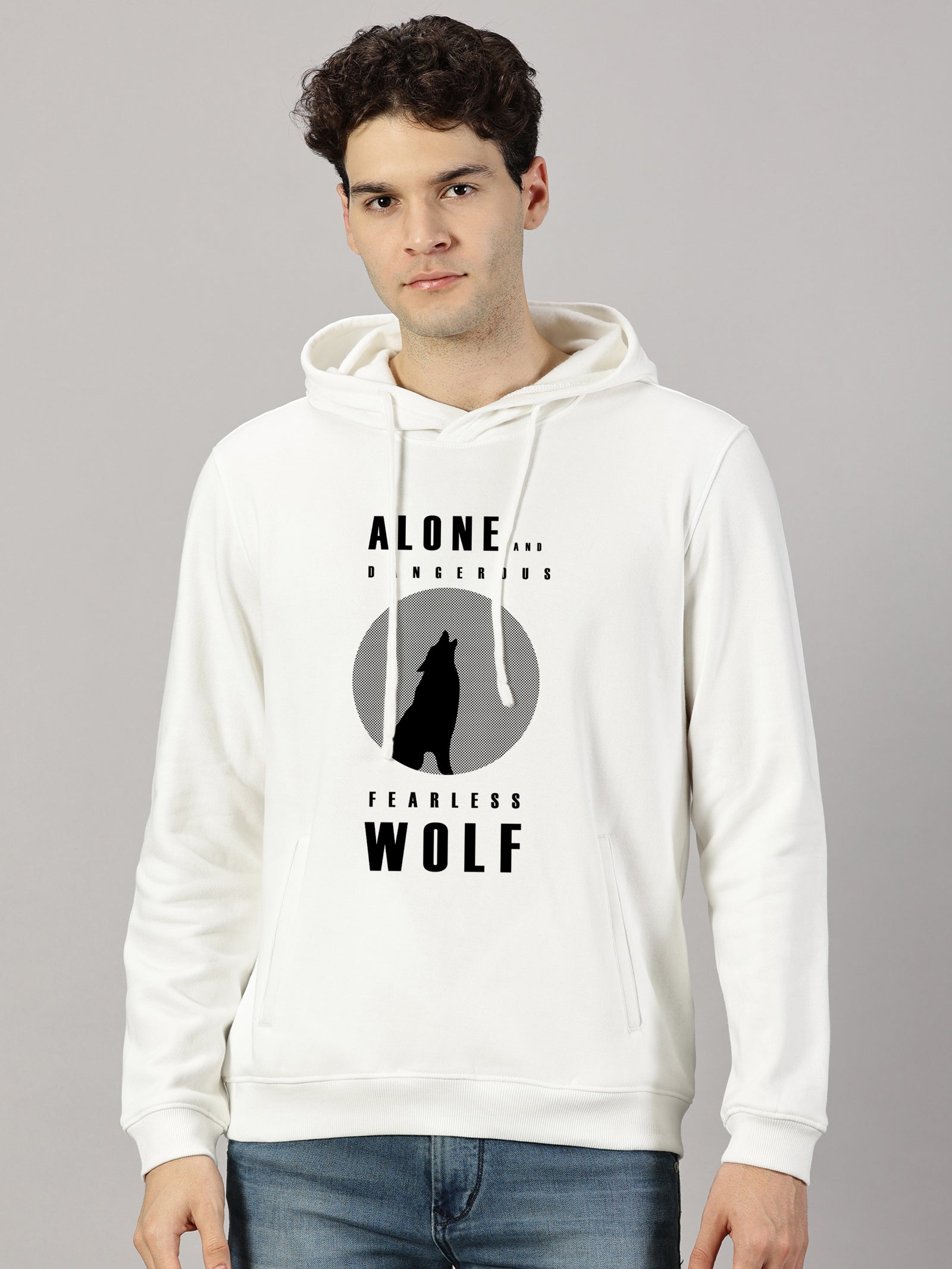 Sweatshirt : Wolf Printed Hoodie