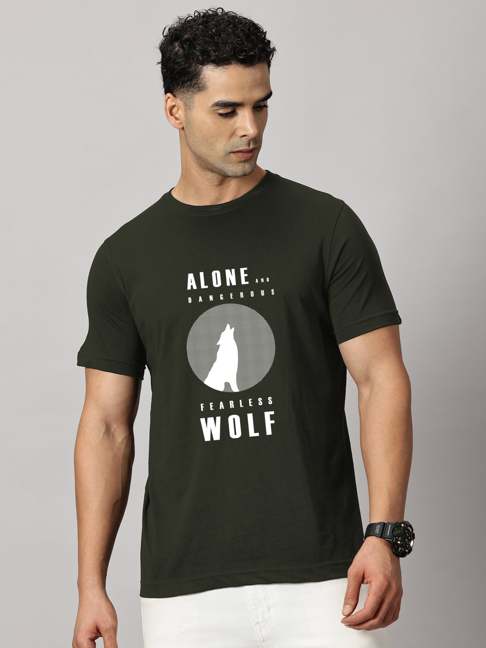 Basics : Wolf Printed T-Shirt