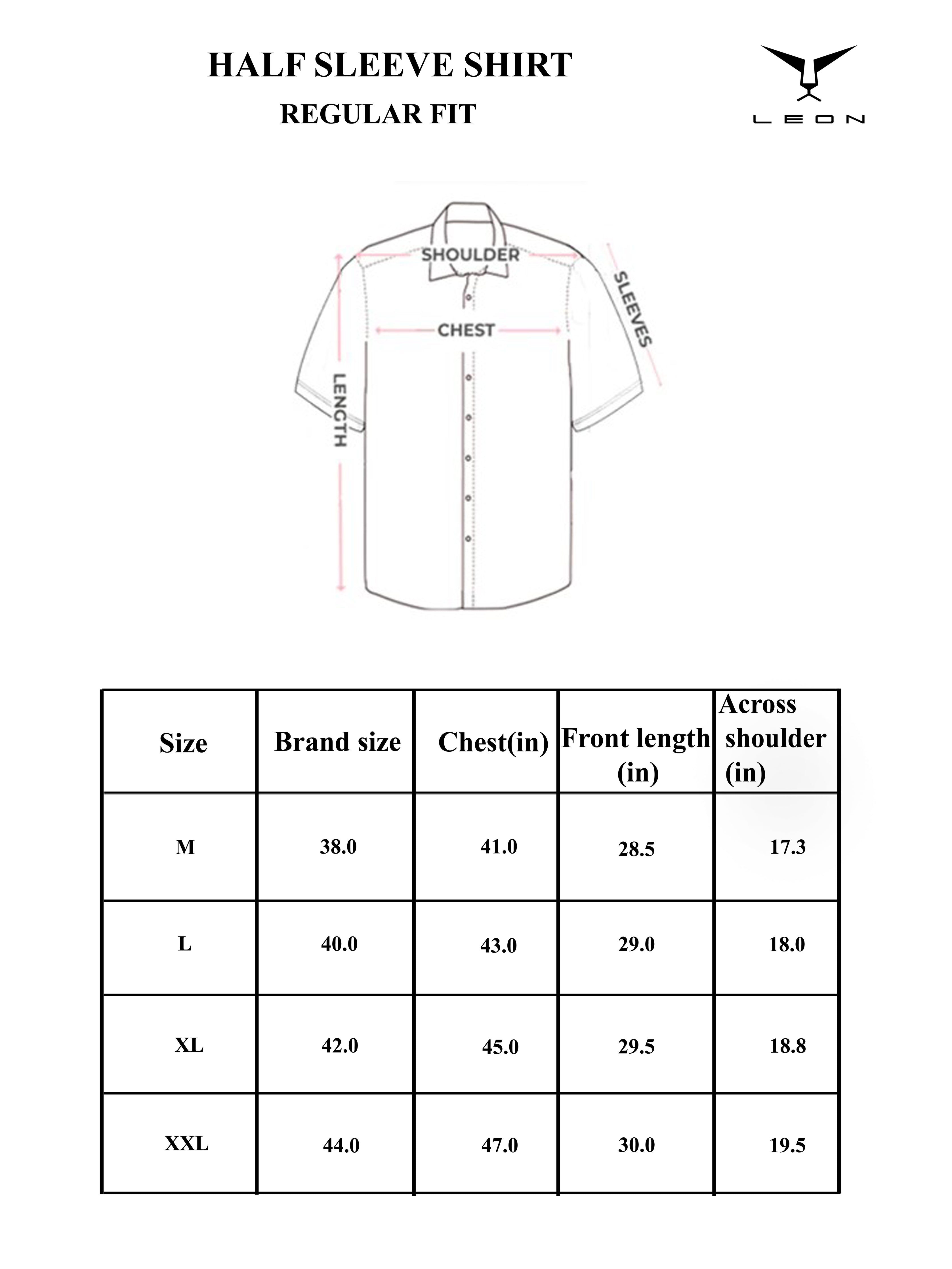 Casuals : Leaf Print half sleeve shirt