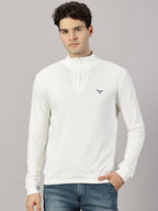 Sweatshirt : High Neck Half Zipper