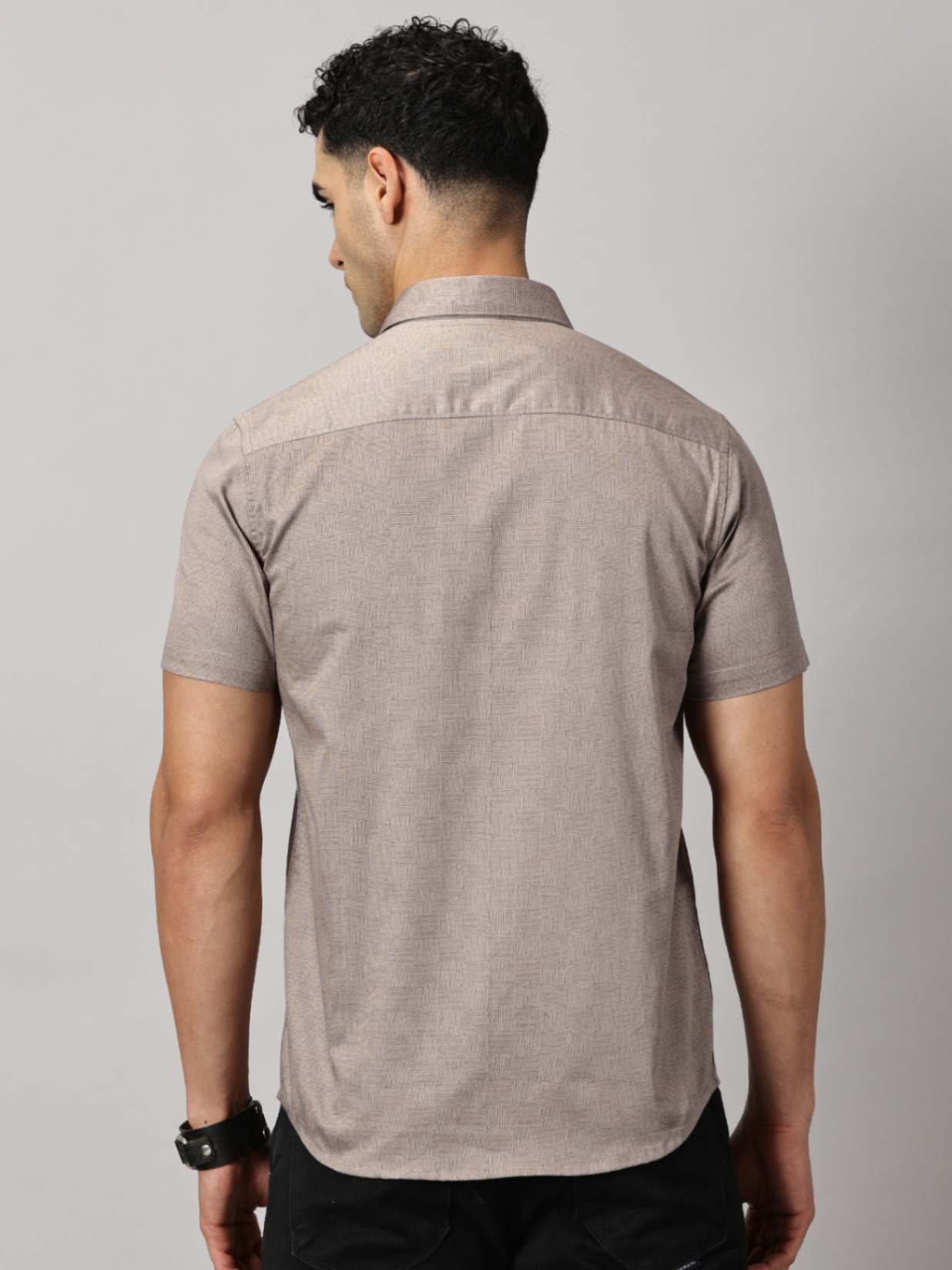 Casuals : Geometric Textured Shirt