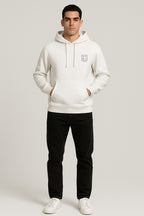 Sweatshirt : Leon Stamp Printed Kangaroo pocket Hoodie